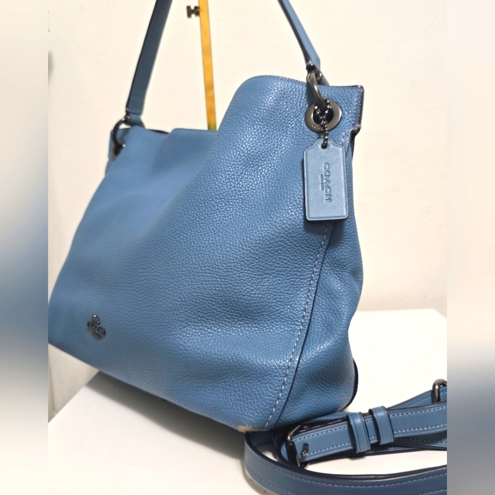 Coach Pebbled Leather Shoulder Bag - Picture 5 of 11